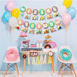 Donut Themed 12 month Photo Banner